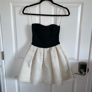 For Sienna Black White Bandage Dress